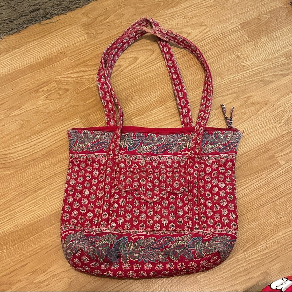 Vera Bradley Red and Blue Floral Tote